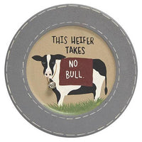 This Heifer Plate 2 Asstd - The Fox Decor