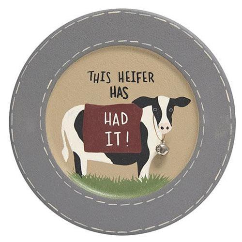 This Heifer Plate 2 Asstd - The Fox Decor