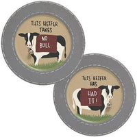 This Heifer Plate 2 Asstd - The Fox Decor
