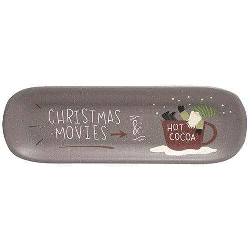 Christmas Movies & Hot Cocoa Wooden Tray - The Fox Decor