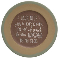 Thumbnail for Happiness is a Dog and a Drink Plate 2 Asstd