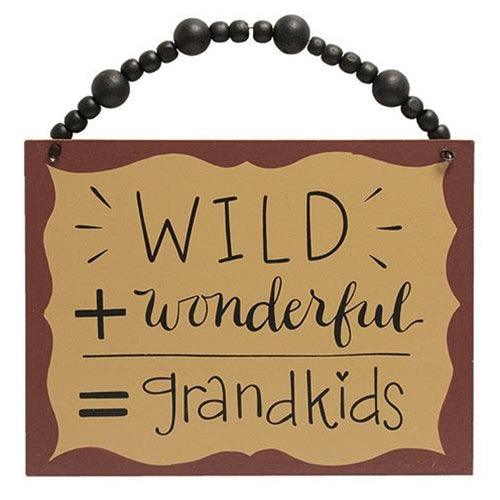 Grandparent Math Beaded Sign 2 Asstd - The Fox Decor