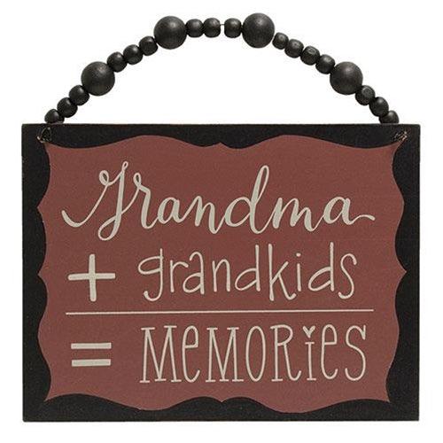 Grandparent Math Beaded Sign 2 Asstd - The Fox Decor