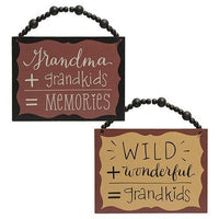 Thumbnail for Grandparent Math Beaded Sign 2 Asstd - The Fox Decor