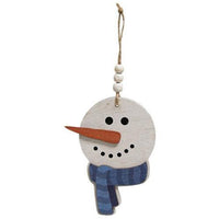 3 Set Happy Beaded Snowhead Ornaments - The Fox Decor
