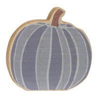 3 Set White & Gray Chunky Pumpkin Sitters - The Fox Decor