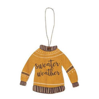 3 Set Fall Sweater Wooden Ornaments - The Fox Decor