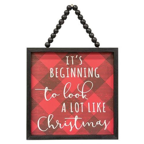 Buffalo Check Believe in the Magic Beaded Sign 3 Asstd - The Fox Decor