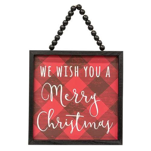 Buffalo Check Believe in the Magic Beaded Sign 3 Asstd - The Fox Decor