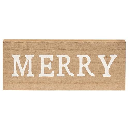 3 Set Merry Christmas Cardinal Block Stackers - The Fox Decor