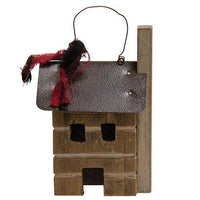 Primitive Town Cabin Ornament - The Fox Decor