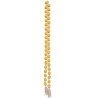 Distressed Yellow and White Bead Garland w Tassels - The Fox Decor
