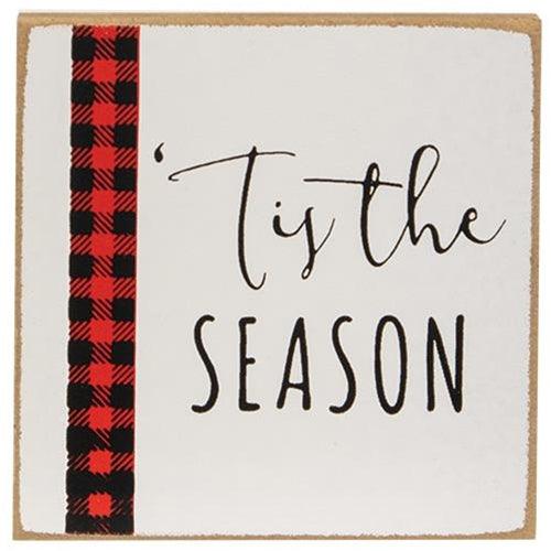 Tis the Season Buffalo Check Block 2 Asstd - The Fox Decor