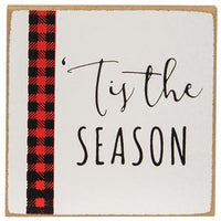 Tis the Season Buffalo Check Block 2 Asstd - The Fox Decor