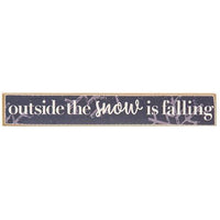 Snow Is Falling Navy Snowflake Mini Stick 2 Asstd - The Fox Decor