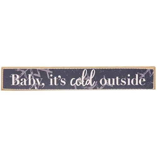 Snow Is Falling Navy Snowflake Mini Stick 2 Asstd - The Fox Decor