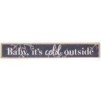 Snow Is Falling Navy Snowflake Mini Stick 2 Asstd - The Fox Decor