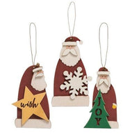 3 Set Mini Santa Ornaments - The Fox Decor