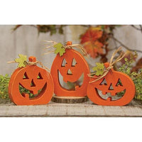 Thumbnail for 3 Set Cutout Jack O Lantern Chunky Sitters - The Fox Decor