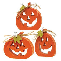 Thumbnail for 3 Set Cutout Jack O Lantern Chunky Sitters - The Fox Decor
