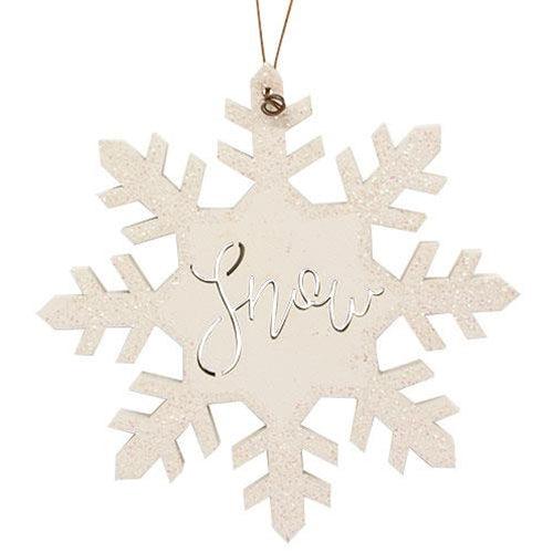 2 Set Snow & Wish Snowflake Ornaments - The Fox Decor