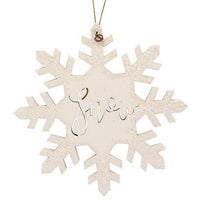 2 Set Snow & Wish Snowflake Ornaments - The Fox Decor