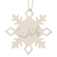 2 Set Snow & Wish Snowflake Ornaments - The Fox Decor