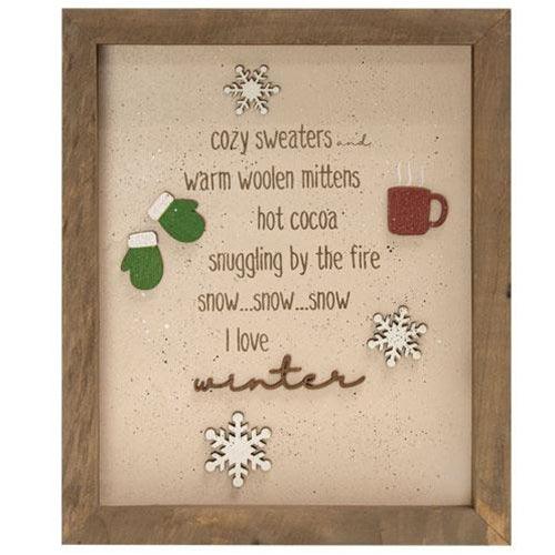 Cozy Sweaters Dimensional Wooden Frame - The Fox Decor