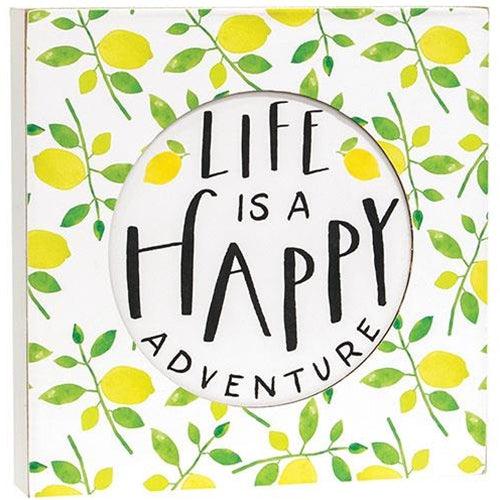 Life is a Happy Adventure Box Sign - The Fox Decor
