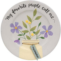 My Favorite People Call Me Grandma Plate 3 Asstd - The Fox Decor