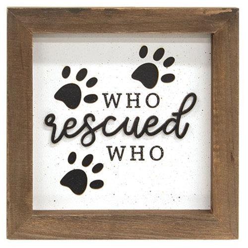 Who Rescued Who Shadowbox Frame - The Fox Decor