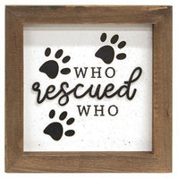 Who Rescued Who Shadowbox Frame - The Fox Decor