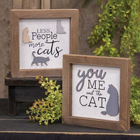 You Me and the Cat Shadowbox Frame - The Fox Decor