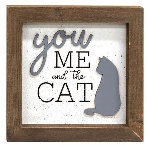 You Me and the Cat Shadowbox Frame - The Fox Decor