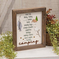 Camping Shadowbox Frame - The Fox Decor