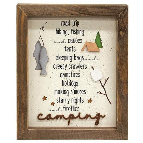 Camping Shadowbox Frame - The Fox Decor