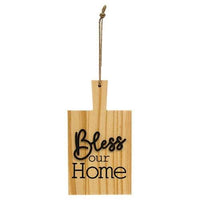 Bless Our Home Natural Cutting Board Ornament - The Fox Decor