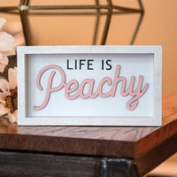 Thumbnail for Life is Peachy Box Sign - The Fox Decor