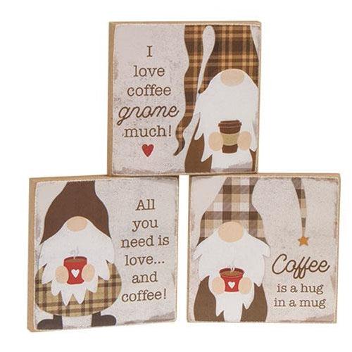 Coffee Gnome Block 3 Asstd - The Fox Decor