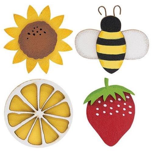 4 Set Wooden Summer Icons - The Fox Decor