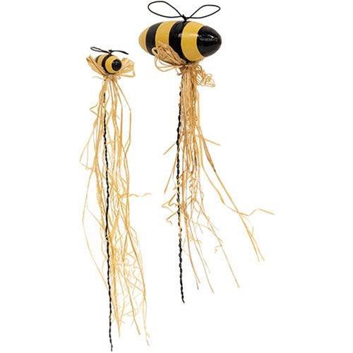 2 Set Wooden Bee Plant Pokes - The Fox Decor