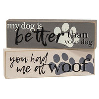 Thumbnail for You Had Me At Woof Mini Block 2 Asstd - The Fox Decor