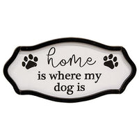 Thumbnail for Home is Where My Dog is Distressed Pawprint Sign