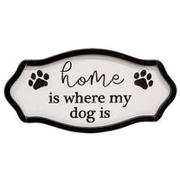 Thumbnail for Home is Where My Dog is Distressed Pawprint Sign - The Fox Decor