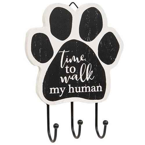 Paw Print Leash Hook 2 Asstd - The Fox Decor