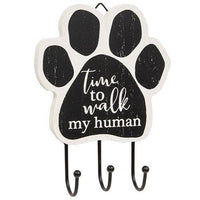 Paw Print Leash Hook 2 Asstd - The Fox Decor