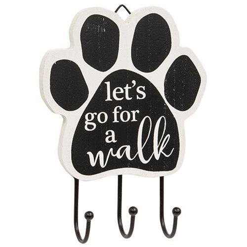 Paw Print Leash Hook 2 Asstd - The Fox Decor