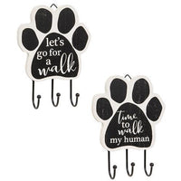 Paw Print Leash Hook 2 Asstd - The Fox Decor