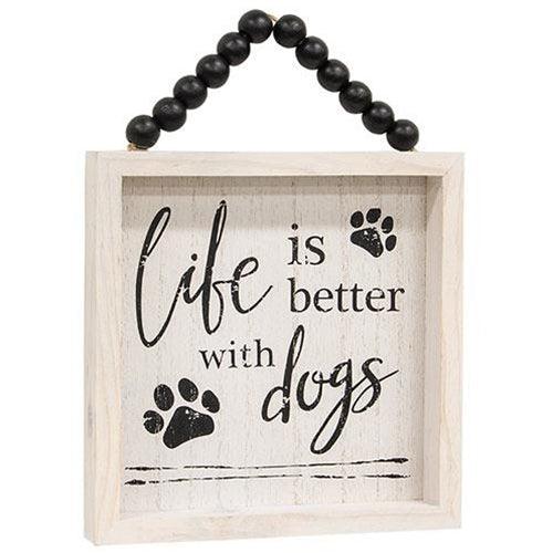 Life Is Better With Pets Beaded Sign 2 Asstd - The Fox Decor