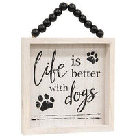 Life Is Better With Pets Beaded Sign 2 Asstd - The Fox Decor